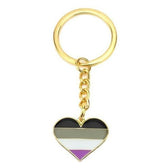Asexual Pride Heart Keychain